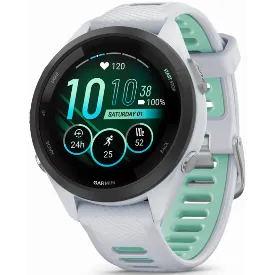 Умные часы Garmin Forerunner 265S, 46 мм, белый/зеленый